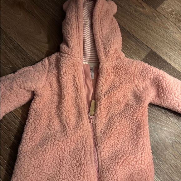 ☀️Carter's Pink Sherpa Baby Footie☀️ - Picture 2 of 4